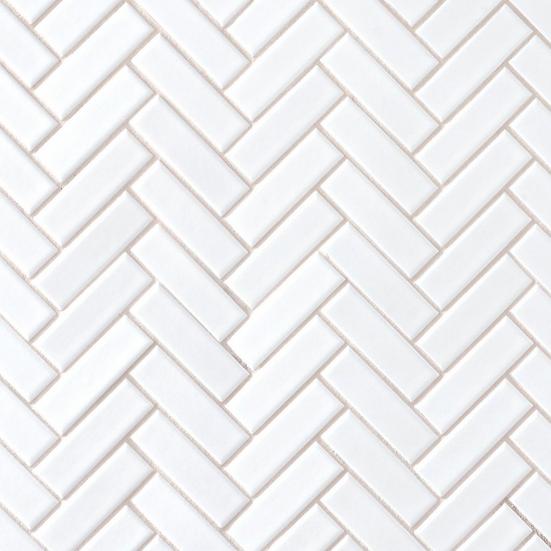 Glossy white tiles